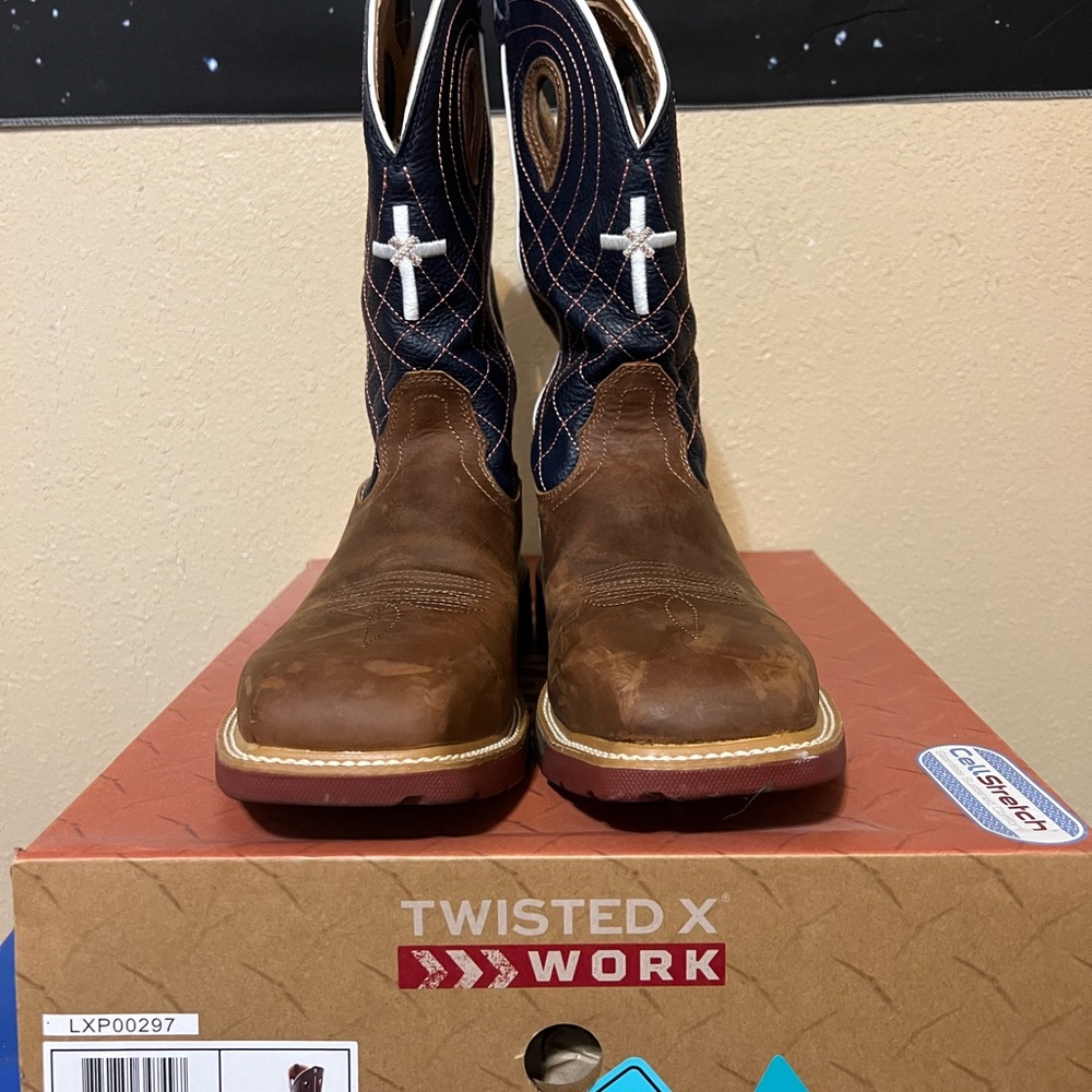 Twisted X Men's Brown and Navy Western Boots